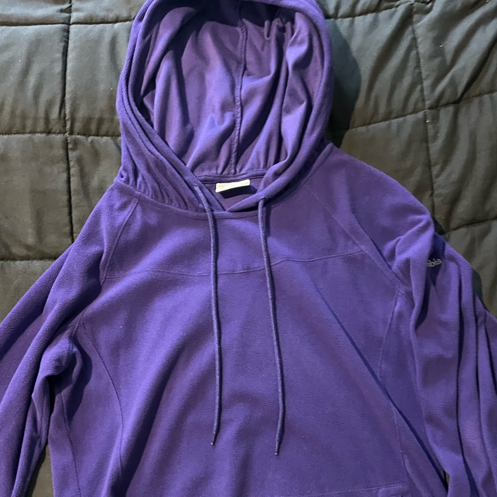 Columbia Purple Hooded Sweatshirt Relaxed Fit